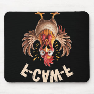 Tapis De Souris F-caw-f Cri de poulet drôle Regard sarcastique Fer
