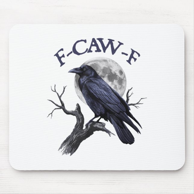 Tapis De Souris F-caw-f Funny Black Bird Black Crow (Devant)