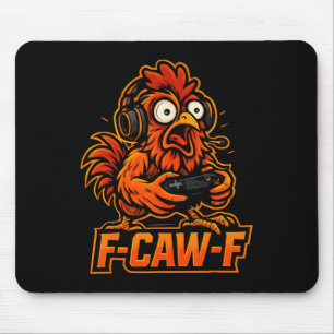 Tapis De Souris F-caw-f Gamer - Poulet Drôle de Coq Gaming _3