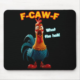 Tapis De Souris F-caw-f Qu'est-ce que l'héli poulet drôle humour F