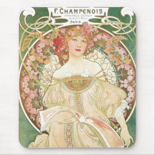 Tapis De Souris F Champenios par Alphonse Mucha