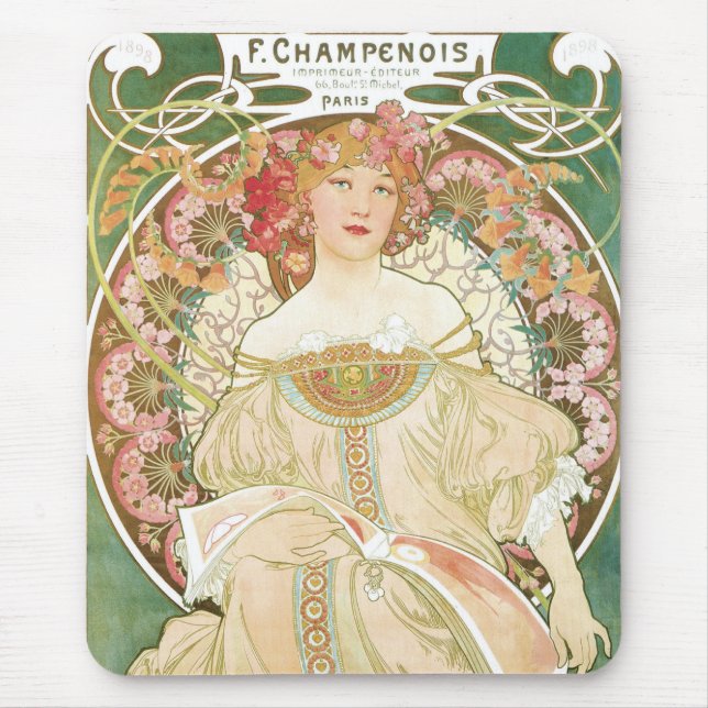 Tapis De Souris F Champenios par Alphonse Mucha (Devant)