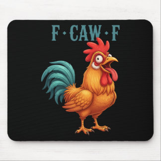 Tapis De Souris F - Coc - F Drôle de Coq de basse-cour poule Farmh