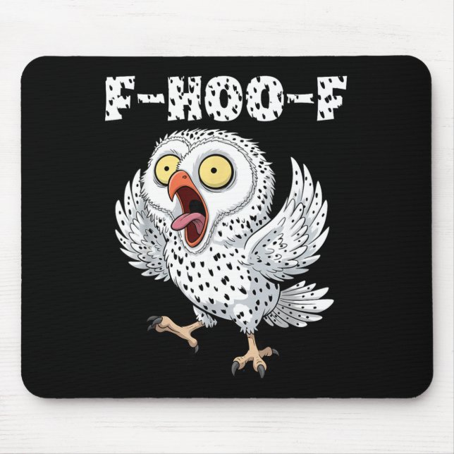 Tapis De Souris F-hoo-f Owl Meme – Funny Screaming Owl Bird Meme G (Devant)