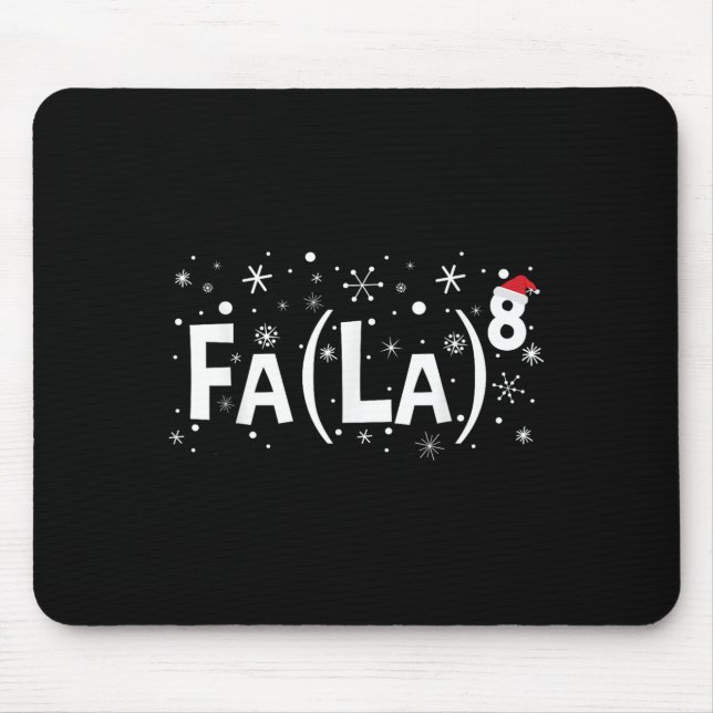 Tapis De Souris Fa La 8 Chemise - Math Enseignant Noël (Devant)