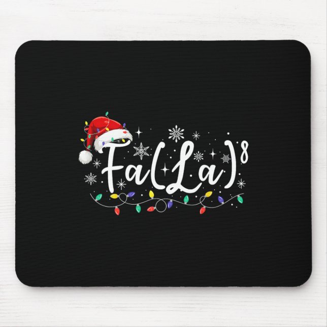 Tapis De Souris Fa (la)8 Funky Christmas Père Noël Fa La Math Ense (Devant)