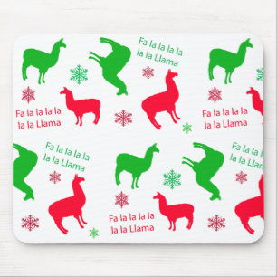 Tapis De Souris Fa la la Llama Vacances amusantes Noël festif