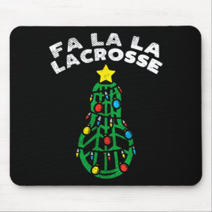 Tapis De Souris Fa La Lacrosse Drôle de Noël Lax Joueur Gardien de