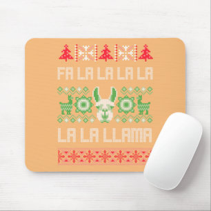 Tapis De Souris Fa La Llama Shirt - Llam Chandail de Noël moche