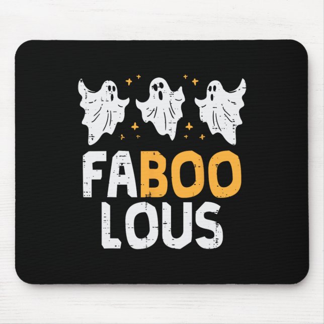 Tapis De Souris Fabous Fantômes Drôle Effrayant Éffrayant Hallowee (Devant)