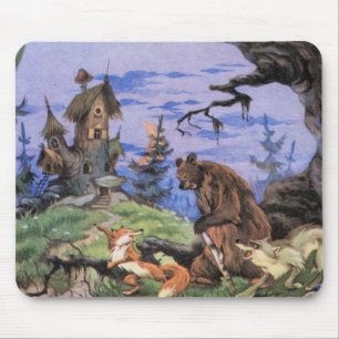 Tapis De Souris Fabuleux dans le style d'un conte de fées de forêt