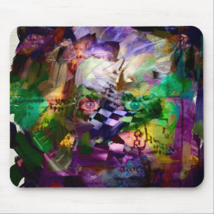 Tapis De Souris Face Abstraite avec symboles