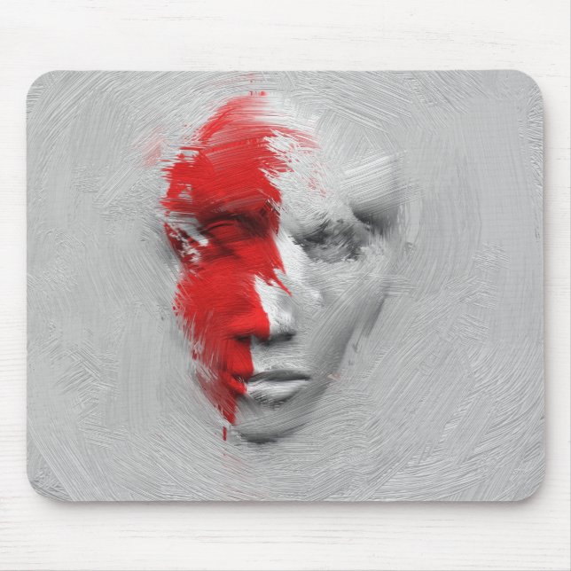 Tapis De Souris Face blanche rouge (Devant)