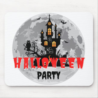 Tapis De Souris Face Citrouille d'Halloween | Style de titre ou de