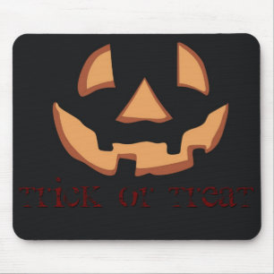 Tapis De Souris Face citrouille pour Halloween