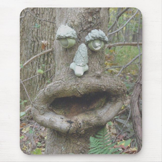 Tapis De Souris Face dans l'arbre des bois (Devant)
