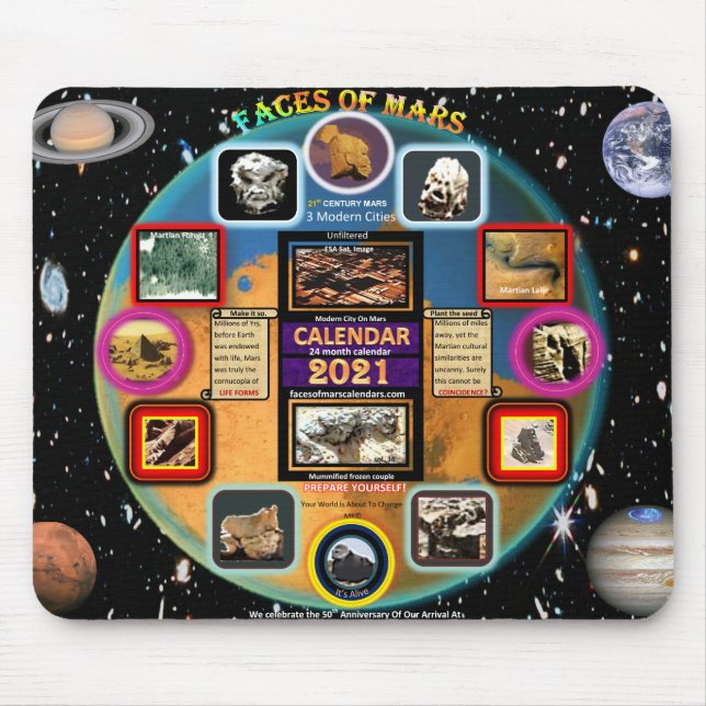 Tapis De Souris faces de mars (Devant)