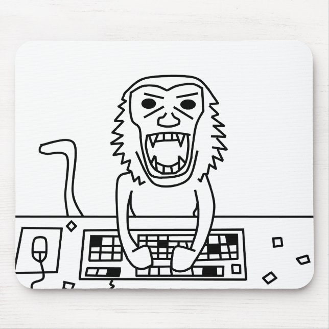 Tapis de souris fâché de singe (Devant)