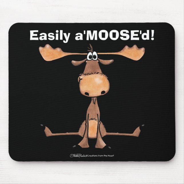 Tapis De Souris Facilement A'Moose"d (Devant)