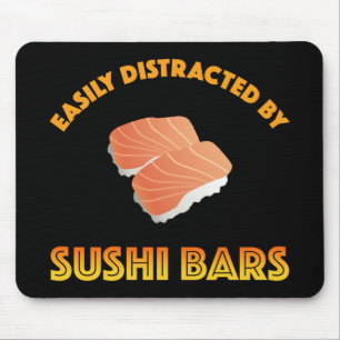 Tapis De Souris Facilement Distrait Par Les Bars À Sushi