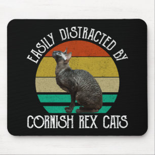 Tapis De Souris Facilement Distrait Par Les Chats Cornish Rex