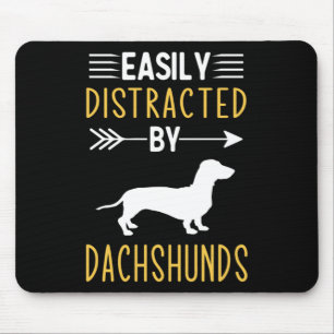 Tapis De Souris Facilement Distrait Par Les Dachshunds