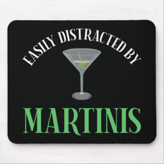 Tapis De Souris Facilement Distrait Par Les Martinis