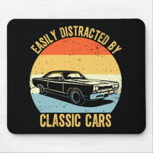 Tapis De Souris Facilement Distrait Par Les Voitures Classiques