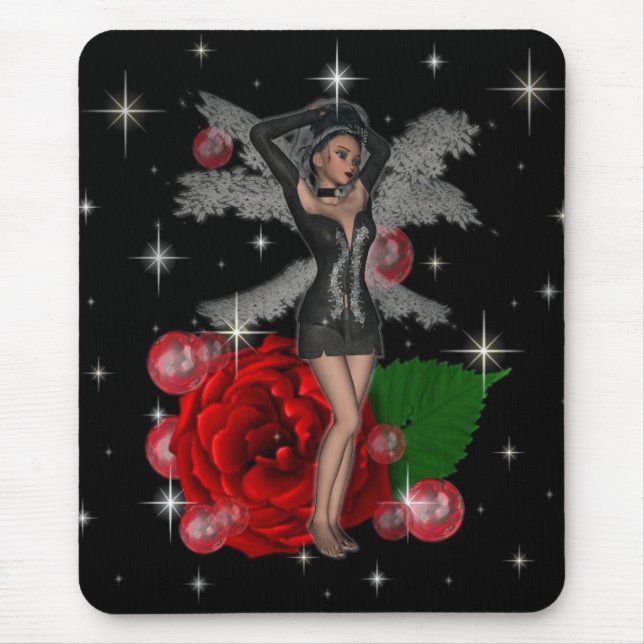 Tapis De Souris Faery rose élégant de KRW (Devant)