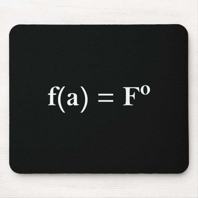 Tapis De Souris Fafo Math Equation Funny Novelty Math Enseignant N (Devant)