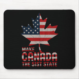 Tapis De Souris Faire du Canada le 51e État américain Drapeau amér