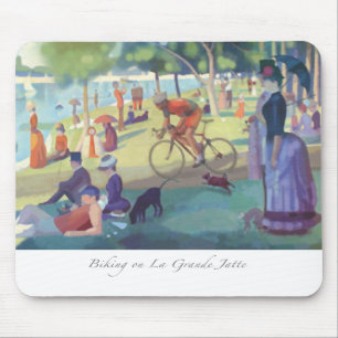 Tapis De Souris Faire du vélo sur la La grand Jatte Mousepad