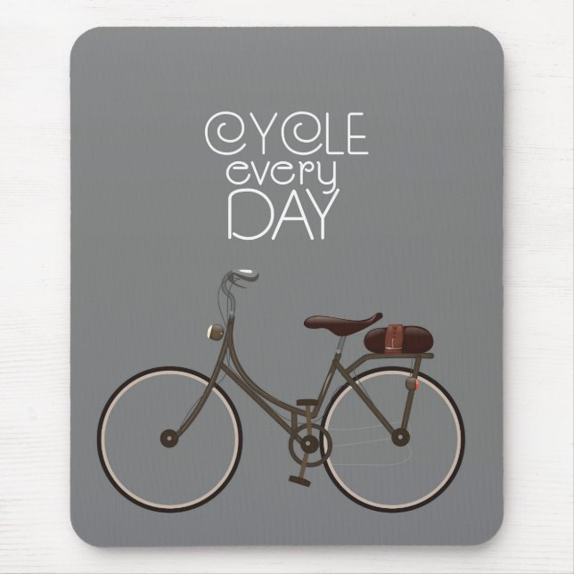 Tapis De Souris Faire du vélo tous les jours. (Devant)