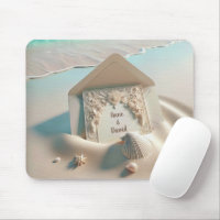 Faire-part de mariage sur le sable de la plage