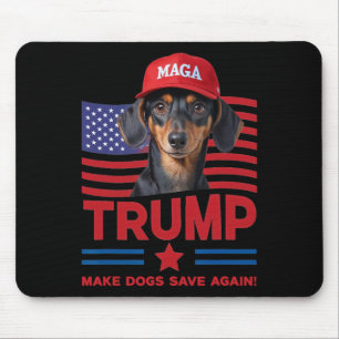 Tapis De Souris Faire sauver les chiens à nouveau drôle Trump 2024