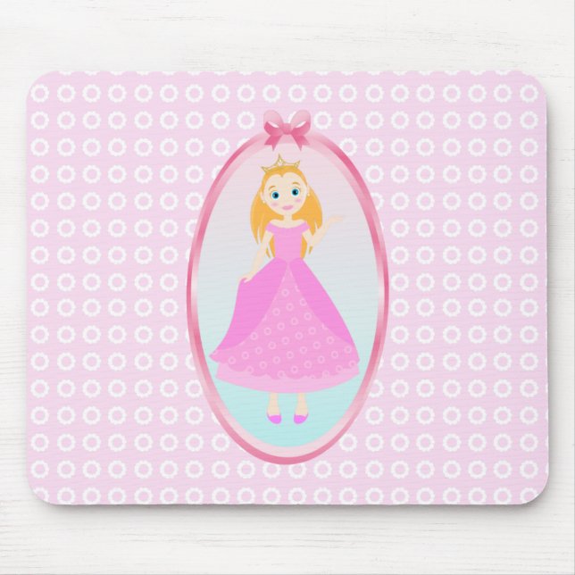 Tapis De Souris Fairytale Princess à Pink Birthaday (Devant)