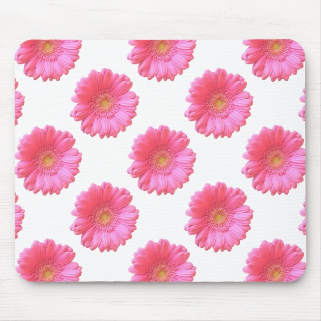 Tapis De Souris Faisée de gerbera rose (Devant)