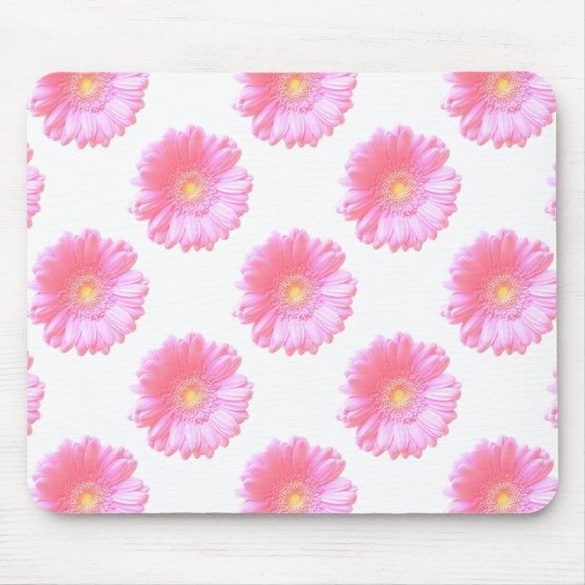 Tapis De Souris Faisée de gerbera rose pâle (Devant)