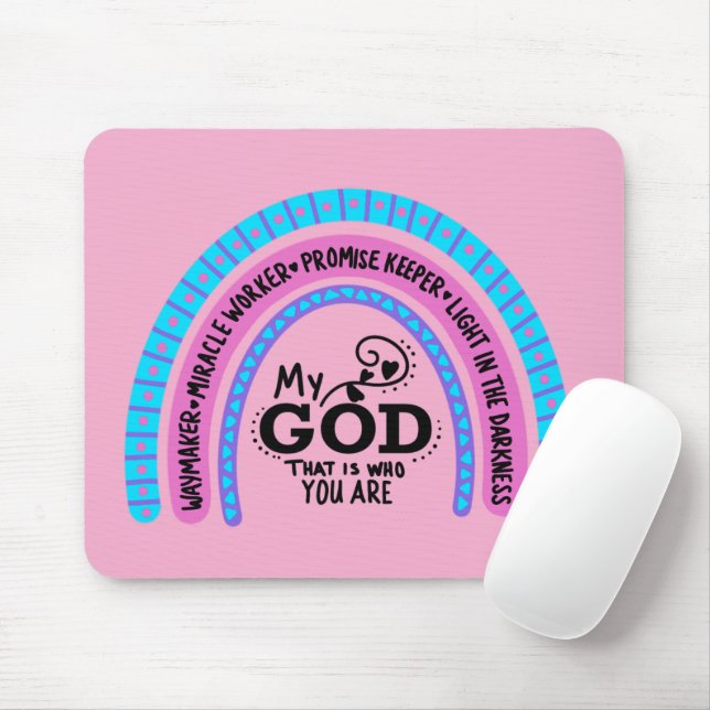 Tapis De Souris Faiseur de chemin Ouvrier de miracles Mon Dieu C'e (Avec souris)