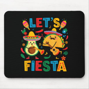 Tapis De Souris Faisons la fête taco avocat drôle cinco de mayo