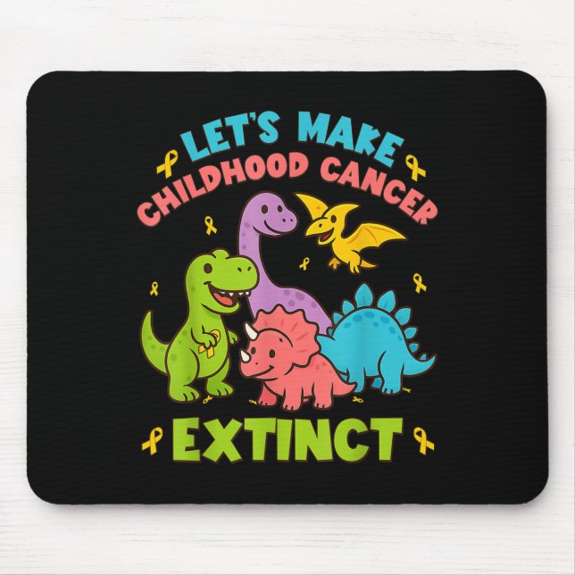 Tapis De Souris Faisons porter le cancer de l'enfant Dinosaures di (Devant)