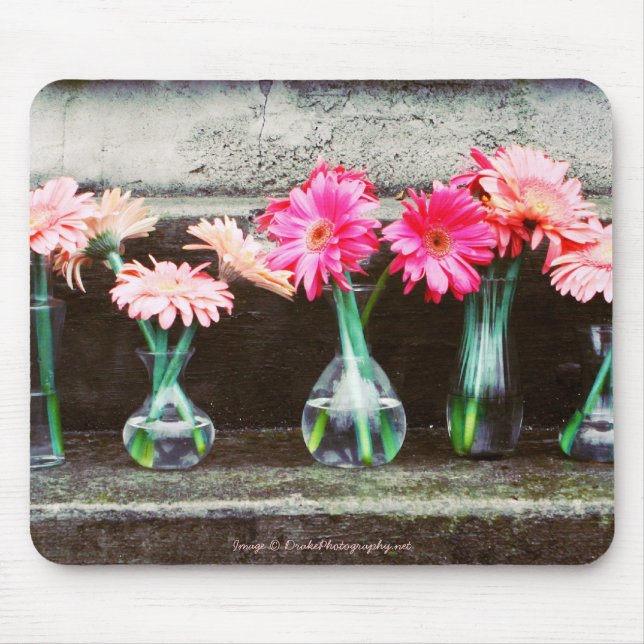 Tapis De Souris Faisses roses chaudes dans les vases (Devant)