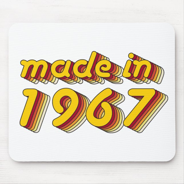 Tapis De Souris Fait en 1967 (Yellow&Red) (Devant)