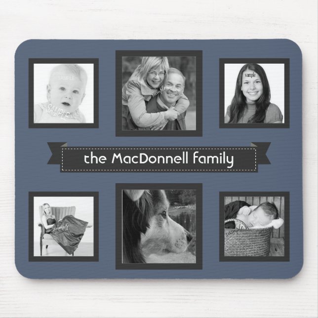 Tapis De Souris Faites votre propre collage personnalisé de photo (Devant)