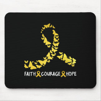 Tapis De Souris Faith Courage Hope Sensibilisation au cancer de l'