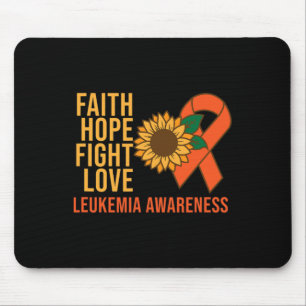 Tapis De Souris Faith Hope Combattre l'amour Leucémie Sensibilisat