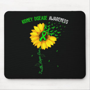 Tapis De Souris Faith Hope Cure Maladie du rein Sensibilisation Cu