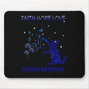 Tapis De Souris Faith Hope Love Alopecia Sensibilisation