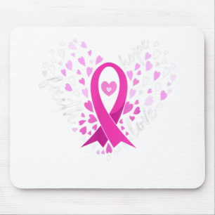 Tapis De Souris Faith Hope Love Cancer du sein Sensibilisation Pin