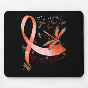 Tapis De Souris Faith Hope Love Dragonfly RSD RCPS Sensibilisation